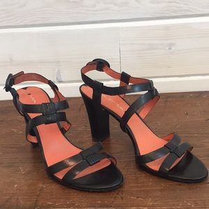 Via Spiga Black Strappy Heels